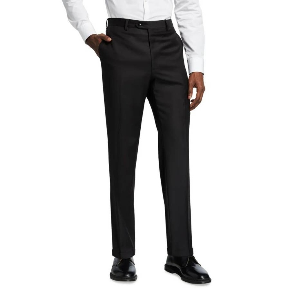 LANIFICIO Di Biella Zanetti Flat Front Men's 100% Wool Trousers Unaltered 38R